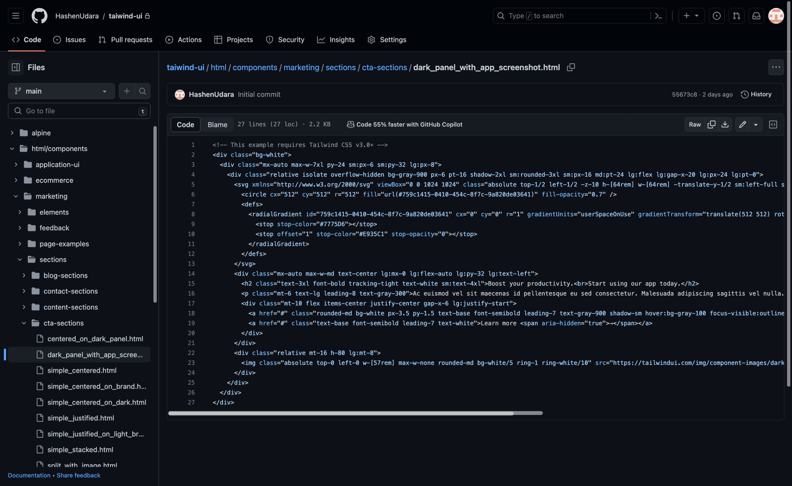 App screenshot